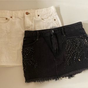 Two size 4 mini skirts - jean